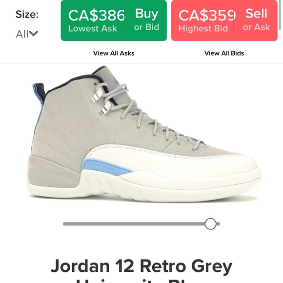 Jordan 12 Retro Grey University Blue - Picture 1 of 10